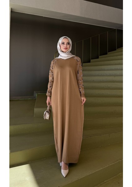 Leopar Desenli Merserize Elbise fiyatları