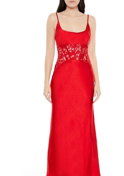 Dantel Detaylı Maxi Slip Elbise