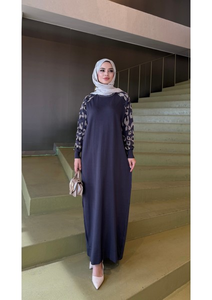 Leopar Desenli Merserize Elbise fiyatları