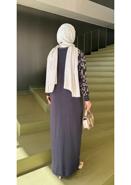 Leopar Desenli Merserize Elbise indirimleri