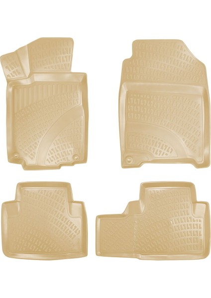 Rizline Honda Cr-V 2011-2017 Ile Uyumlu 3D Havuzlu Paspas Bej