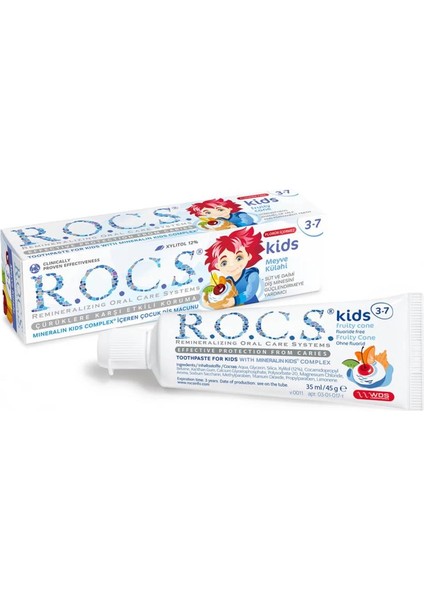 Bfs R.o.c.s.kids Diş Macunu 3-7 Yaş 35 ml Meyve Külahı