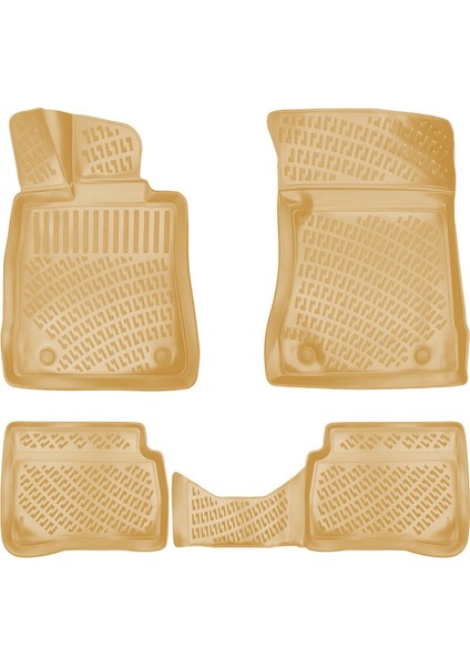 Rizline Mercedes S Seri W221 Short 2006-2013 Ile Uyumlu 3D Havuzlu Paspas Bej