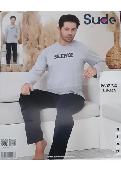 Erkek Uzun Kol Çift Cepli Pijama Takımı