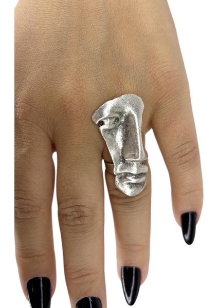 Gümüş Kaplamalı, Ayarlanabilir, Uniseks, Yüzük ( Yüz Yüzük, Motorcu Yüzük, Antik Gümüş Yüzük ) indirimleri