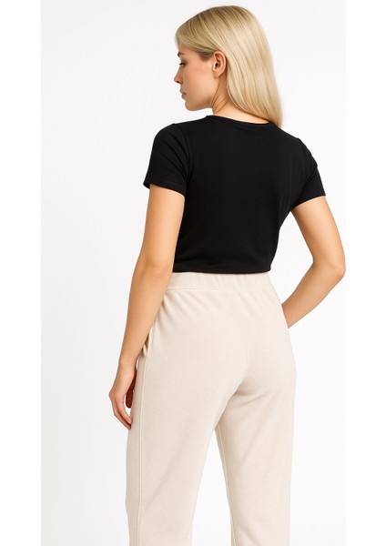 Kadın Kadife (Velour) Straight Fit Pantolon fiyatları