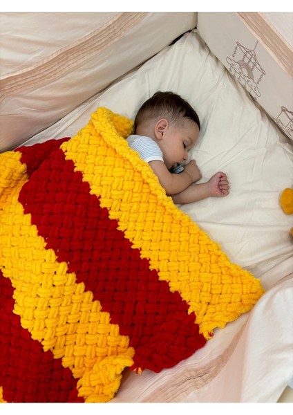 Sarı Kırmızı Puffy Taraftar Battaniye