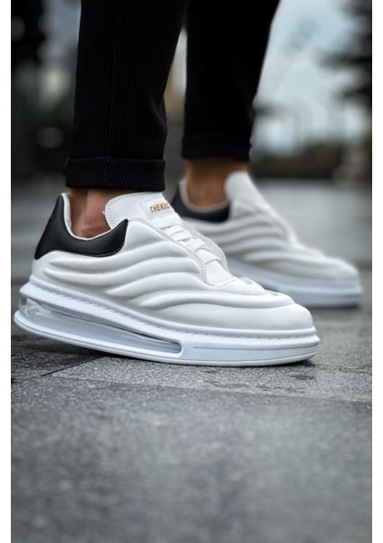 Sollıevo Rx Şeffaf Taban Bağcıklı Erkek Sneaker Beyaz Siyah modelleri