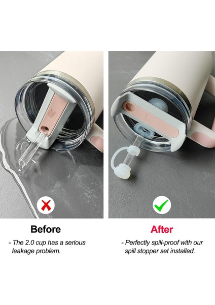 Flowstate Tumbler 40OZ/30OZ Termos Için Için Dökülmeye Dayanıklı Durdurucu Seti, Silikon Aksesuarlar, Kapak Su Sızdırmaz Durdurucu Aksessuar /1 Takım fiyatları