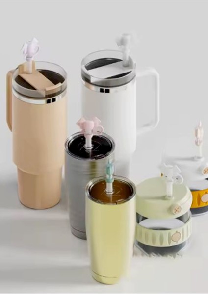 Flowstate Tumbler 40OZ/30OZ Termos Için Için Dökülmeye Dayanıklı Durdurucu Seti, Silikon Aksesuarlar, Kapak Su Sızdırmaz Durdurucu Aksessuar /1 Takım