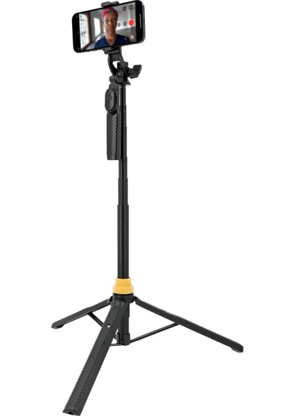 F8 Bluetooth Kumandalı 2’si 1 Arada Selfie Çubuğu & Tripod – 170 Cm, Telefon Tutucu, 3 Yönlü Başlık modelleri