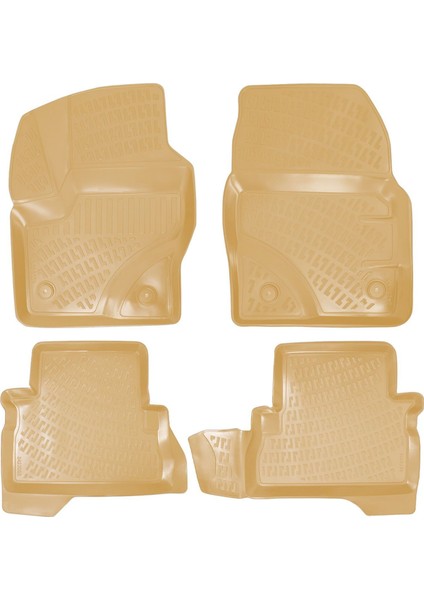Rizline Ford Kuga 2012-2019 Ile Uyumlu 3D Havuzlu Paspas Bej