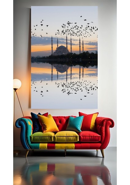 Güzel Camii Manzarası V1 Ev Duvar Salon Güzellik Salonu Ofis Dükkan Dekarasyon Kanvas Tablo