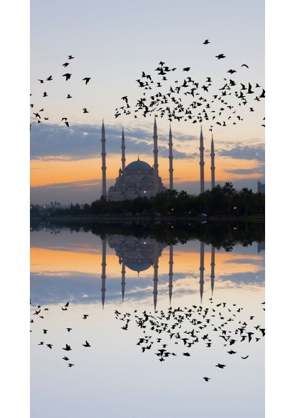 Güzel Camii Manzarası V1 Ev Duvar Salon Güzellik Salonu Ofis Dükkan Dekarasyon Kanvas Tablo fiyatları