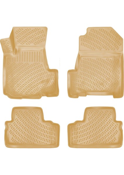 Rizline Honda Cr-V 2006-2011 Ile Uyumlu 3D Havuzlu Paspas Bej