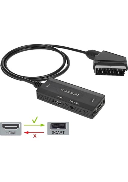 HDMI To Scart 1080P Hd Av Video Çevirici Dönüştürücü Adaptör fırsatları
