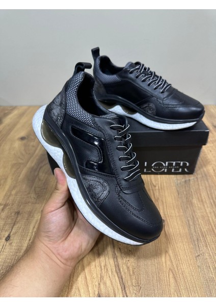 LFR-M2214 Derı Merdane Ayakkabı Siyah