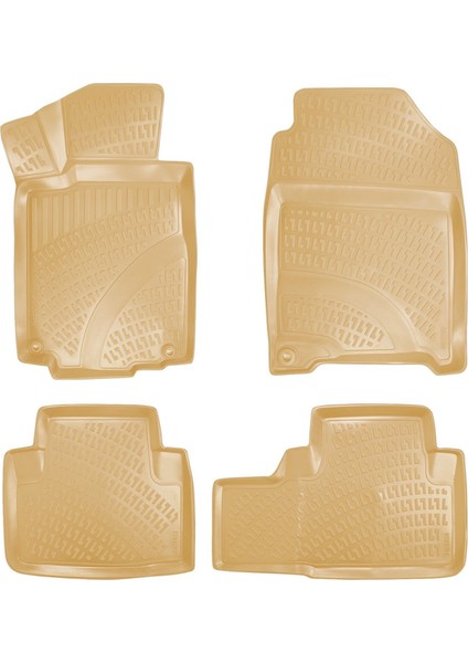 Rizline Honda Cr-V 2018-2022 Ile Uyumlu 3D Havuzlu Paspas Bej