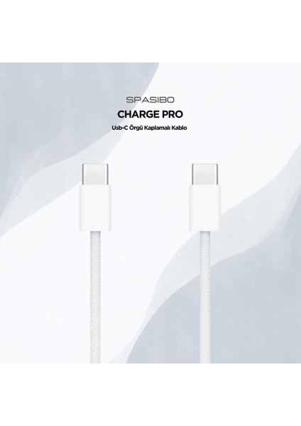 Charge Pro Type-C Örgü Kaplamalı Kablo