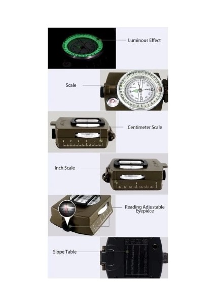 Çok Fonksiyonlu Profesyonel Askeri Pusula