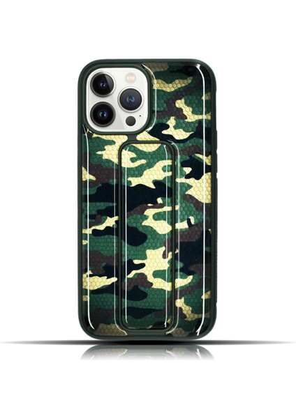 12 Pro Uyumlu Kamuflaj Yeşil Baskılı Yumuşak Silikon Telefon Kılıfı