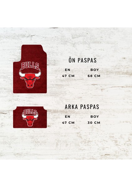 Bulls Desenli Desenli Araba Paspası – 4’lü Set fırsatları