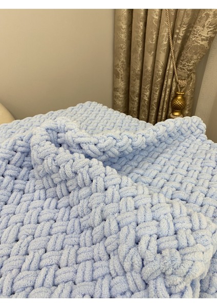 El Örgü Battaniyesi 183 Açık Mavi