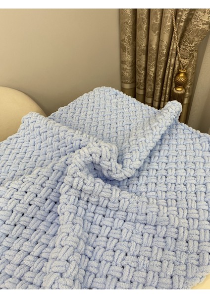 El Örgü Battaniyesi 183 Açık Mavi fırsatları