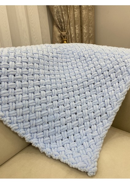 El Örgü Battaniyesi 183 Açık Mavi indirimleri