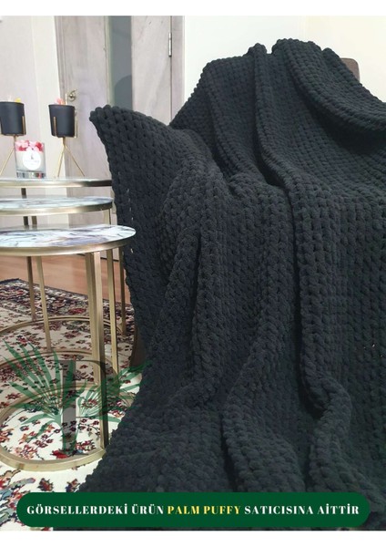 Palm Puffy Siyah 150X200CM Tek Kişilik Battaniye fiyatları