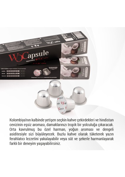 apsule No:5 Coconut Nespresso Uyumlu Kapsül Kahve 60'lı Avantaj Paketi modelleri