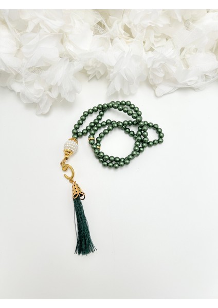 100 Adet Hediyelik Vavlı Püsküllü Plastik Inci 99'lu Namaz Tesbihi ( Mevlit-Sünnet-Hac-Umre)