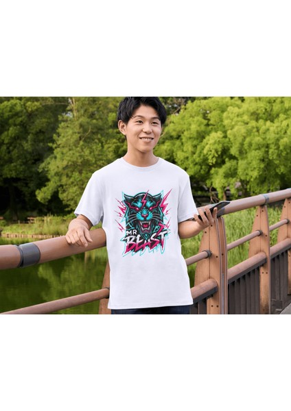 Mr. Beast Çocuk Yetişkin Beyaz T-Shirt Unisex Mr. Beast Çocuk Tişört fiyatları