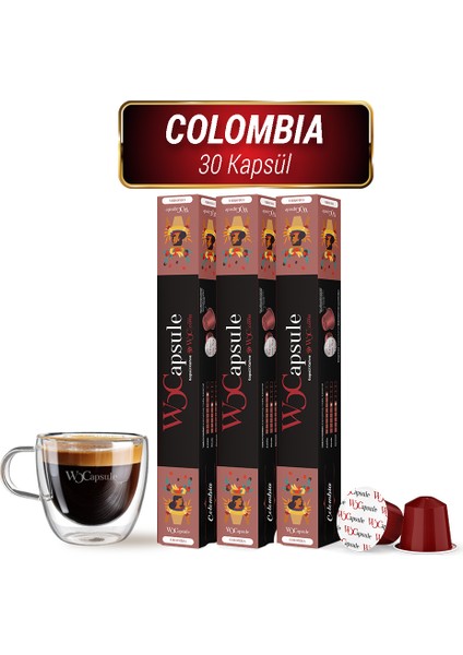 apsule No:3 Colombia Nespresso Uyumlu Kapsül Kahve 30'lu Avantaj Paketi