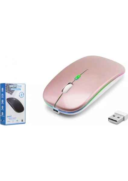 ZR215 CBA100 Rgb Rose Gold Şarjlı Mouse