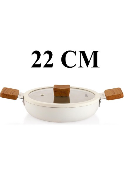 Ceramoni Seramik Tava 24 cm ve 22 cm Kapaklı Sahan Seti – Krem fiyatları