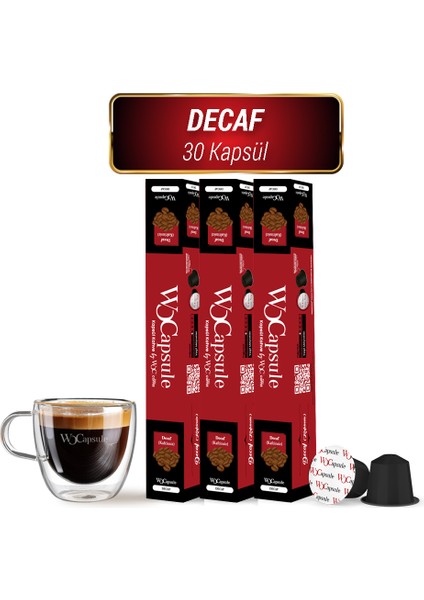 apsule No:6 Decaf Nespresso Uyumlu Kapsül Kahve 30'lu Avantaj Paketi