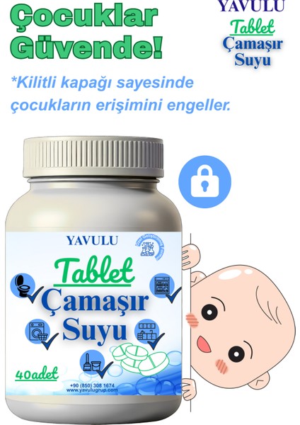 Çamaşır Suyu Tableti (1KUTU=40TABLET) Ultra Konsantre Tablet Çamaşır Suyu modelleri
