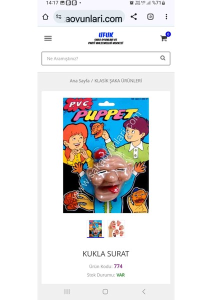 Parmak Kukla 2 Adet fiyatları