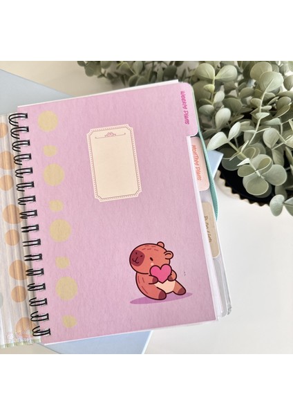 Capybara A5 120 Yaprak Sert Kapak Spiralli Lastikli Ayraçlı Planner Defter indirimleri