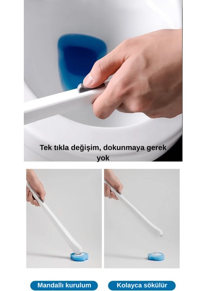 Hijyenik Tuvalet Temizleme Aparatı – Mandallı Sistem + 10 Adet Yedek Sünger | El Değmeden Klozet Temizleyici, Kolay Tak-Çıkar, Hijyen ve Pratik Kullanım indirimleri
