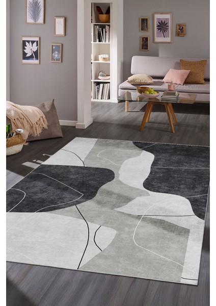 Çizgi Desenli Dekoratif Makinada Yıkanabilir Halı modelleri