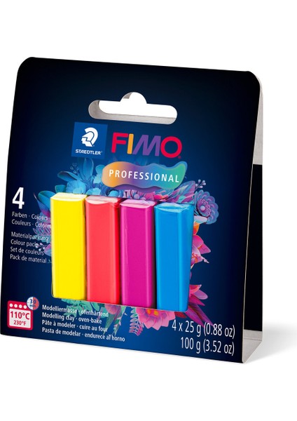Staedtler Fimo Professional True Colours Modelleme Polimer Kil Seti 4X25GR.