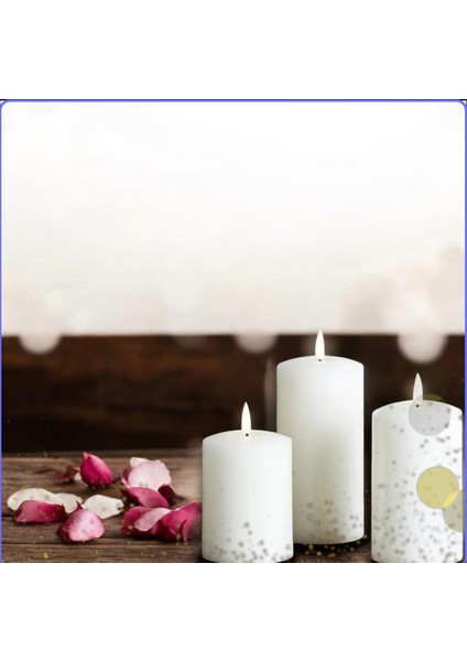 3'lü Mum Seti-Beyaz-Blok Mum-Silindir Mum-Baton Mum modelleri