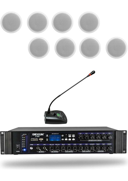 Kürsü Alçıpan Hoparlör Mağaza Dükkan Kafe Seslendirme ve Okul Anons Sistemi