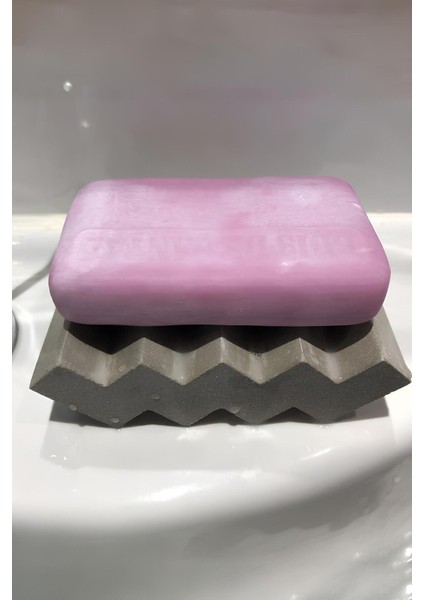 Dekoratif Beton Sabunluk | Dayanıklı, El Yapımı, Modern Tasarım Banyo Dekorasyon 1 Adet