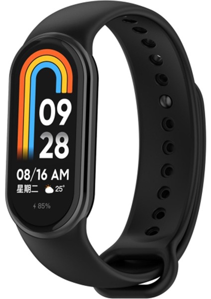 Xiaomi Mi Band 8 Mi Band 9 Mi Band 10 Uyumlu 3lü Paket Silikon Kordon Bileklik Metal Pimli