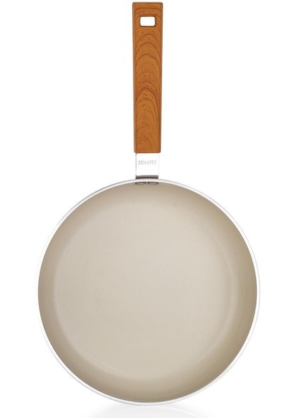 Ceramoni Seramik Tava 30 cm ve 22 cm Kapaklı Sahan Seti -Krem indirimleri
