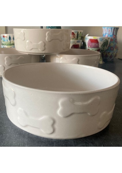 Kedi & Köpek Mama Su Kabı Büyük Boy 3.5 Litre 23 cm Genişlik x 9 cm Yükseklik- Yerli Üretim