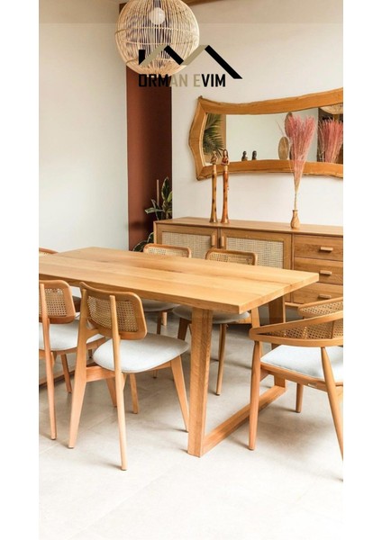 Naturel Ahşap Masif Yemek/mutfak/çalışma Masası 70X120 80X140 80X150